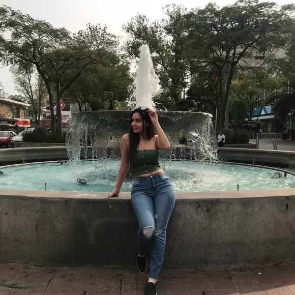 Green tube top size M - Picture 3 of 3